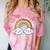 I Hate Everybody Rainbow Sarcastic Grumpy Introvert Comfort Color Blast T-Shirt Clay