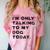 I'm Only Talking To My Dog Today Introvert Comfort Color Blast T-Shirt Clay