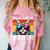 Introvert Cat How Do I Block You Retro Cat Sarcastic Men Women Girls Comfort Color Blast T-Shirt Clay