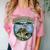 Just Let Me And My Dog By Lake Fishing Introvert Lifestyle Comfort Color Blast T-Shirt Clay
