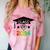 K -12th Grade Hand Prints Space Graduation Class Of 2034 Comfort Color Blast T-Shirt Clay