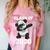 Kids Class Of 2030 Shirt Graduation Dabbing Panda Shirt Comfort Color Blast T-Shirt Clay