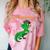 Kids Cute Graduation Dinosaur Smarty Saurus Kinder VPK Pre-k Grad Comfort Color Blast T-Shirt Clay