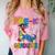 Kids Pre-K Graduate Dinosaur T-Rex Pre Kindergarten Graduation Comfort Color Blast T-Shirt Clay