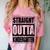Kids Straight Outta Kindergarten Shirt Boy Girl Graduation Comfort Color Blast T-Shirt Clay