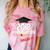 Kindergarten 2018 NAILED IT Graduation Graduate Comfort Color Blast T-Shirt Clay