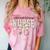 Labor And Delivery Nurse Stethoscope Coquette Bow Graduation Comfort Color Blast T-Shirt Clay