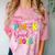 Little Miss Pre-K Grad 2026 Preschool Graduation Kids Girls Comfort Color Blast T-Shirt Clay
