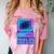 Lofi Reverie Analog Dreams Pixel 90s Desktop VHS Nostalgia Comfort Color Blast T-Shirt Clay