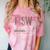 Master Social Worker MSW Graduation Social Work Student Comfort Color Blast T-Shirt Clay