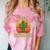 Not A Hugger Cactus Retro Sunset No Hugging Introvert Comfort Color Blast T-Shirt Clay Not A Hugger Cactus Retro Sunset No Hugging Introvert Comfort Color Blast T-Shirt Clay