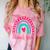 Pathologists' Assistant Graduation 2023 Boho Rainbow Comfort Color Blast T-Shirt Clay