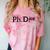 PhD Graduation Women Doctorate Degree PhDiva Comfort Color Blast T-Shirt Clay