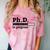 PhD In Progress Graduation Progress Bar Shirt Comfort Color Blast T-Shirt Clay