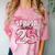Pink Coquette Bow Senior 2025 Back To School Graduation Girl Comfort Color Blast T-Shirt Clay