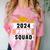 Prom Squad 2024 High School Graduation Party Premium Comfort Color Blast T-Shirt Clay