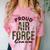 Proud Air Force Cousin Deployment Homecoming Graduation USAF Comfort Color Blast T-Shirt Clay