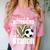 Proud Boyfriend Of A 2026 Senior Soccer Graduation Leopard Comfort Color Blast T-Shirt Clay