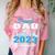 Proud Dad Of 2023 Class Master Graduate Family Graduation Comfort Color Blast T-Shirt Clay
