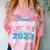 Proud Godbrother Of Two 2023 Graduate Class 2023 Graduation Comfort Color Blast T-Shirt Clay