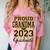 Proud Grandma Of A 2023 Graduate Graduation Comfort Color Blast T-Shirt Clay