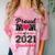 Proud Mom Of A 2021 Graduate Senior Graduation Comfort Color Blast T-Shirt Clay