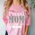 Proud Mom Of a 2024 Graduate Mama Checkered Graduation Comfort Color Blast T-Shirt Clay