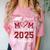 Proud Mom Of 2025 Senior Graduate Matching Family Graduation Comfort Color Blast T-Shirt Clay