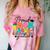 Proud Mom Class Of 2025 Kindergarten Graduate Graduation Comfort Color Blast T-Shirt Clay