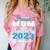 Proud Mom Of Kindergarten Graduate 2023 Graduation Mom Comfort Color Blast T-Shirt Clay