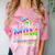 Proud Mom Of Kindergarten Graduate 2025 Graduation Mom Comfort Color Blast T-Shirt Clay