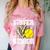 Proud Sister Of A 2026 Senior Softball Graduation Leopard Comfort Color Blast T-Shirt Clay