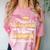 Proud Step Dad Of Two 2024 Graduate Class 2024 Graduation Comfort Color Blast T-Shirt Clay