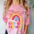 Rainbow Last Day Of 2nd Grade Teacher Student Graduation For Men Women Kids Comfort Color Blast T-Shirt Clay
