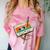 Retro Cassette Tape & Pencil Rewind Nostalgia Party 80s 90s Comfort Color Blast T-Shirt Clay