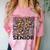 Senior 2021 Grad Class Of 2021 Graduation Leopard Cheetah Comfort Color Blast T-Shirt Clay