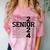 Senior 2024 Class Of 2024 Graduation 2024 Women Boy Girl Comfort Color Blast T-Shirt Clay