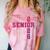 Senior 2026 Class Of 2026 Graduation 2026 Pink Girl Women Comfort Color Blast T-Shirt Clay