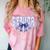Senior 2026 Class Of 2026 Toile Coquette Bow Graduation 2026 Comfort Color Blast T-Shirt Clay