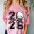 Senior 2026 Golf Player Heart Graduation Girls Teens Comfort Color Blast T-Shirt Clay