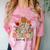 Senior 2026 Graduate Class Of 2026 Wildflowers Graduation Comfort Color Blast T-Shirt Clay