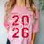 Senior 2026 Graduation Varsity Red Letters On The Back Comfort Color Blast T-Shirt Clay