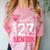 Senior 2027 Class Of 2027 Pink Coquette Bow Graduation Girl Comfort Color Blast T-Shirt Clay