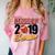 Senior Class Of 2019 Tshirt Graduation Students Football Comfort Color Blast T-Shirt Clay