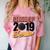 Senior Class Of 2019 Tshirt Graduation Students Hockey Comfort Color Blast T-Shirt Clay