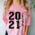Senior Class Of 2021 Graduation High School College Comfort Color Blast T-Shirt Clay