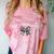 Senior Class Of 2026 Cheerleading Coquette Bow Graduation Comfort Color Blast T-Shirt Clay
