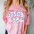 Senior Class Of 2026 Graduation Girly Floral Coquette Bow Comfort Color Blast T-Shirt Clay