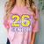 Senior Class 2026 Graduation Yellow Blue Letters Comfort Color Blast T-Shirt Clay