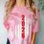 Senior Class Of 2026 Patriotic American USA Flag Graduation Comfort Color Blast T-Shirt Clay